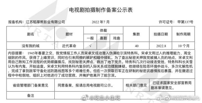 杨幂新剧《没有我的城》备案公示 男主张译变成了秦昊 
