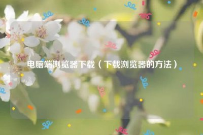 ​电脑端浏览器下载（下载浏览器的方法）
