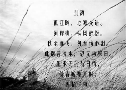 分离的诗句关于爱情(毕业分离的诗句)-第1张图片-