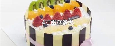 ​四寸蛋糕多大几个人吃（4寸蛋糕适合几个人）