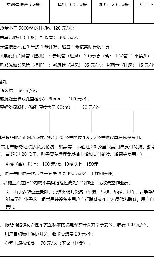 格力空调移机（格力空调移机收费标准）