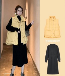 ​马甲的穿搭示范，显的好看又时尚