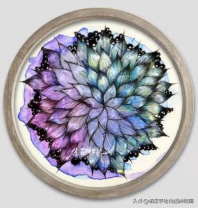 ​一幅简单易学的线条禅绕画，只要动手你也会画