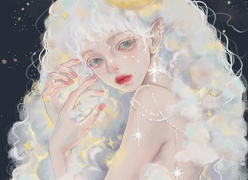 戚薇图片短发（茶色短发搭配黑白裙装）