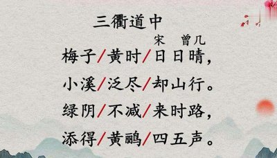 ​三衢道中描写的是什么季节