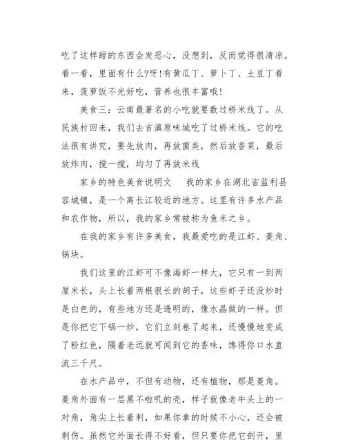 制作美食说明文作文500字