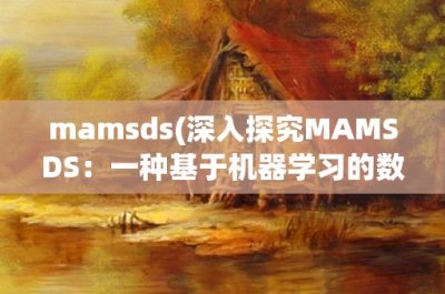 ​mamsds(深入探究MAMSDS：一种基于机器学习的数据分析方法)